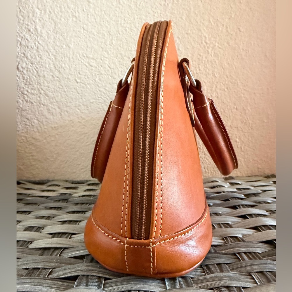 Genuine Italian Leather Mini Dome Satchel Handbag - I Medici Firenze - Picture 8 of 13